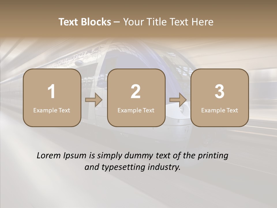 High Speed Transportation Railroad PowerPoint Template