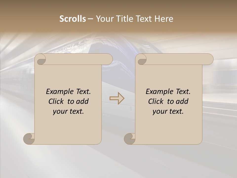 High Speed Transportation Railroad PowerPoint Template