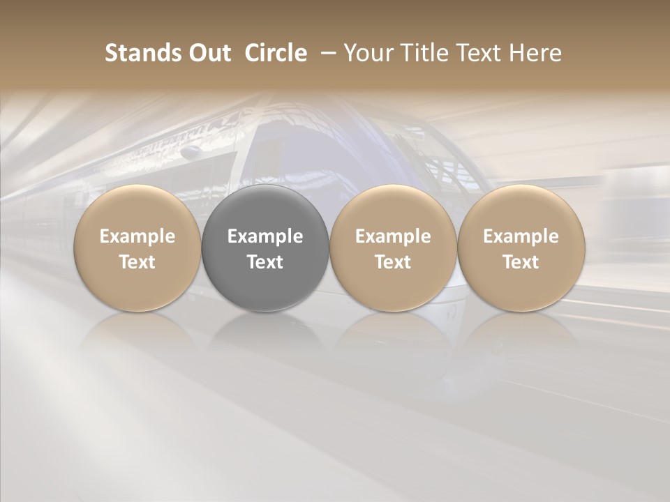 High Speed Transportation Railroad PowerPoint Template