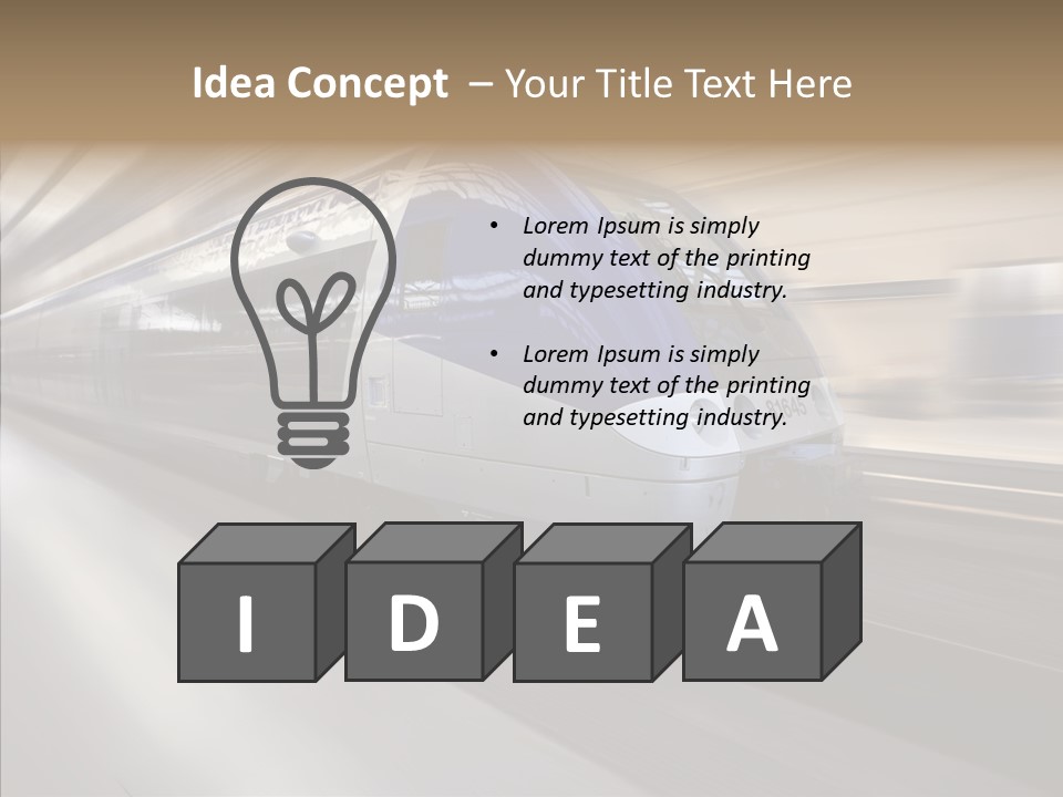 High Speed Transportation Railroad PowerPoint Template