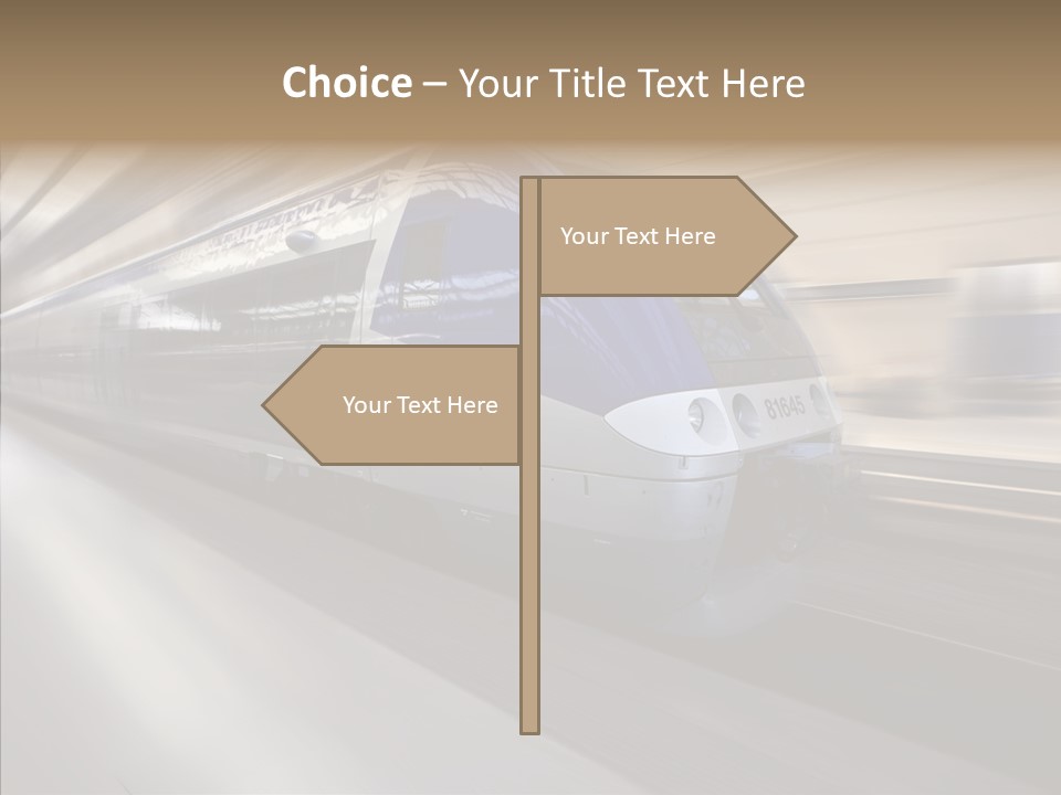 High Speed Transportation Railroad PowerPoint Template