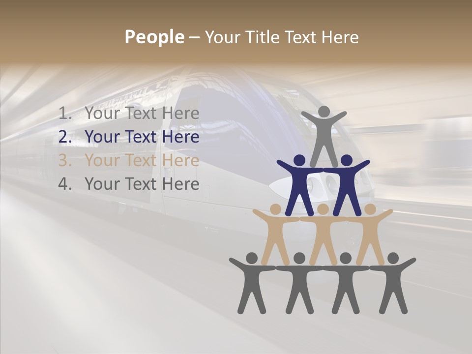 High Speed Transportation Railroad PowerPoint Template