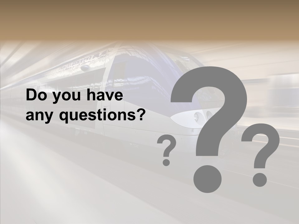 High Speed Transportation Railroad PowerPoint Template