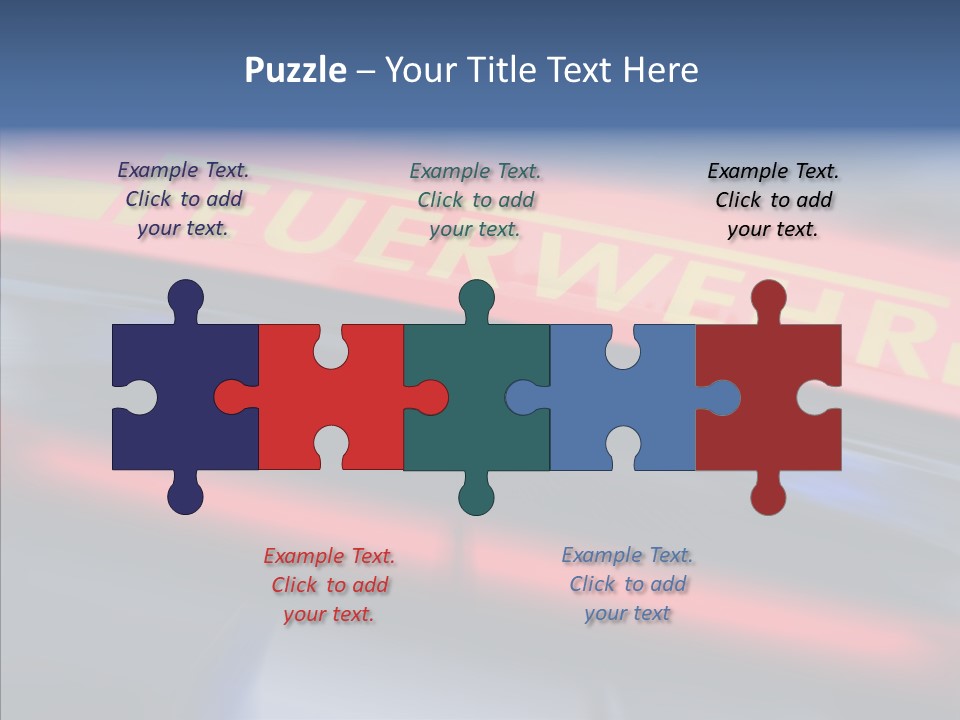 Fire Alarm Fire Truck PowerPoint Template