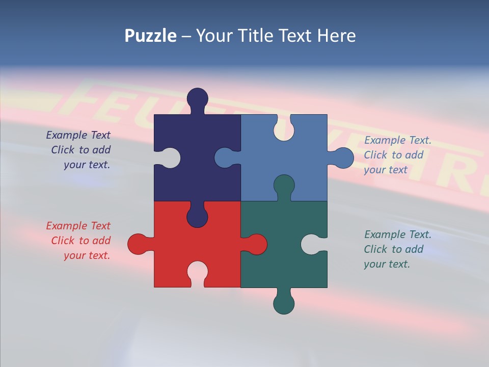 Fire Alarm Fire Truck PowerPoint Template