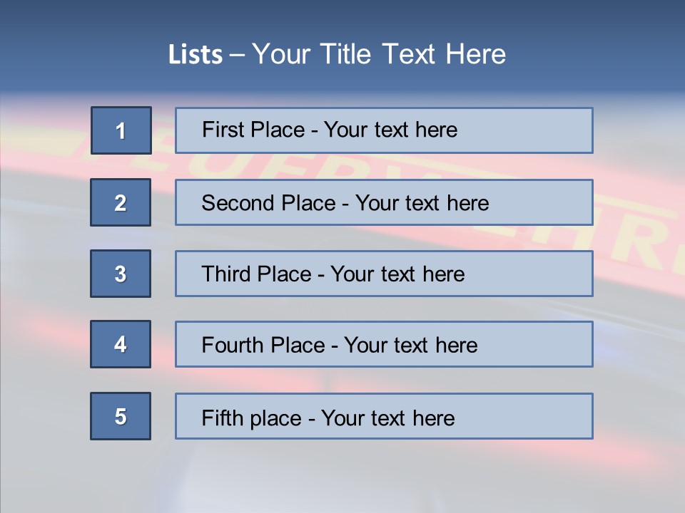 Fire Alarm Fire Truck PowerPoint Template