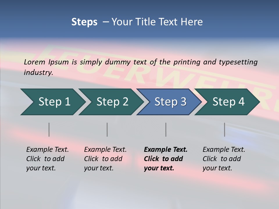 Fire Alarm Fire Truck PowerPoint Template