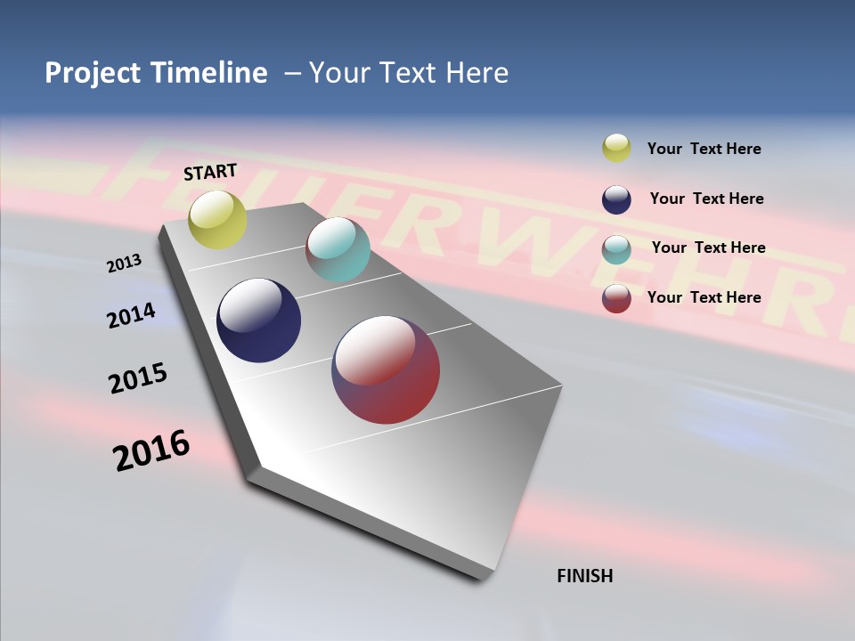 Fire Alarm Fire Truck PowerPoint Template