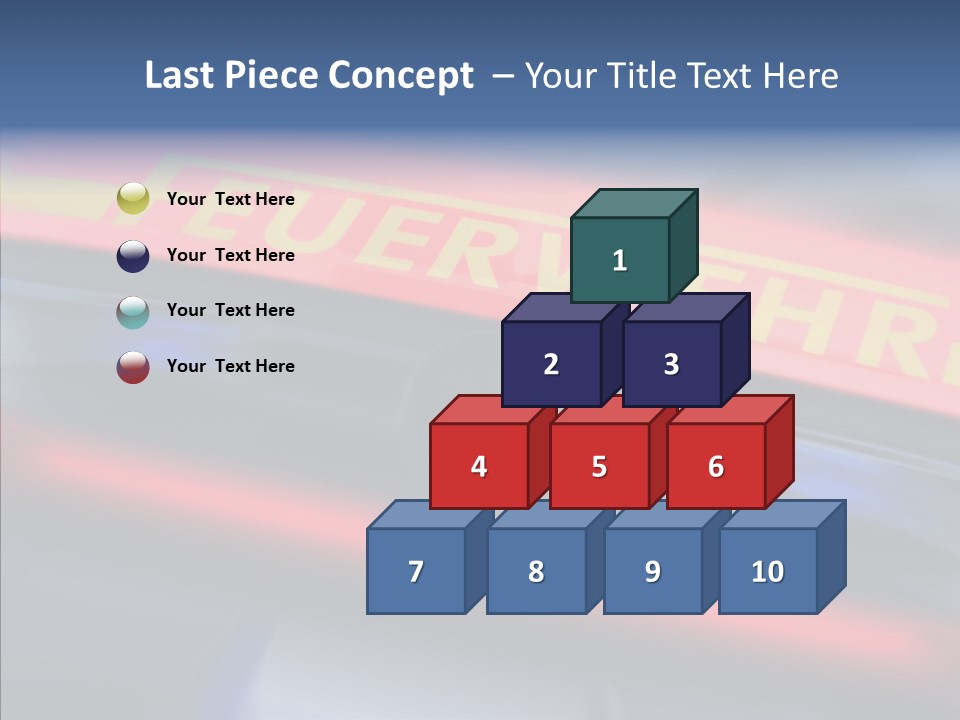 Fire Alarm Fire Truck PowerPoint Template