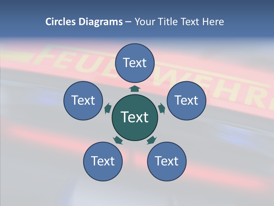 Fire Alarm Fire Truck PowerPoint Template