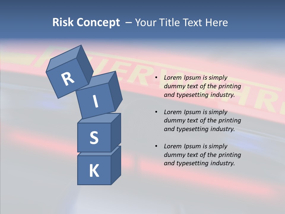 Fire Alarm Fire Truck PowerPoint Template