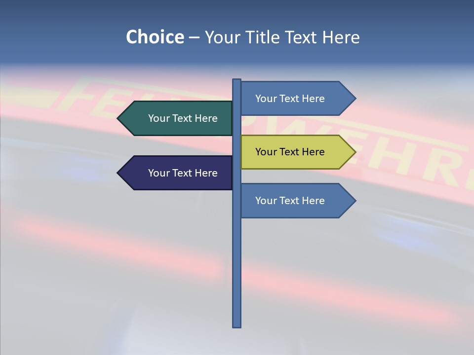 Fire Alarm Fire Truck PowerPoint Template