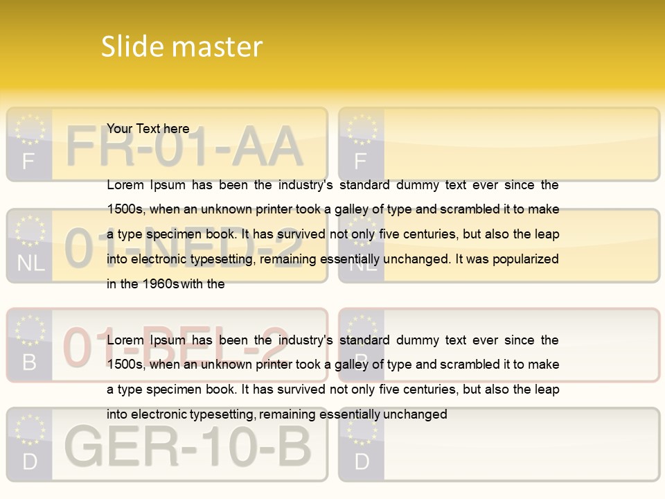 Germany License Traffic PowerPoint Template