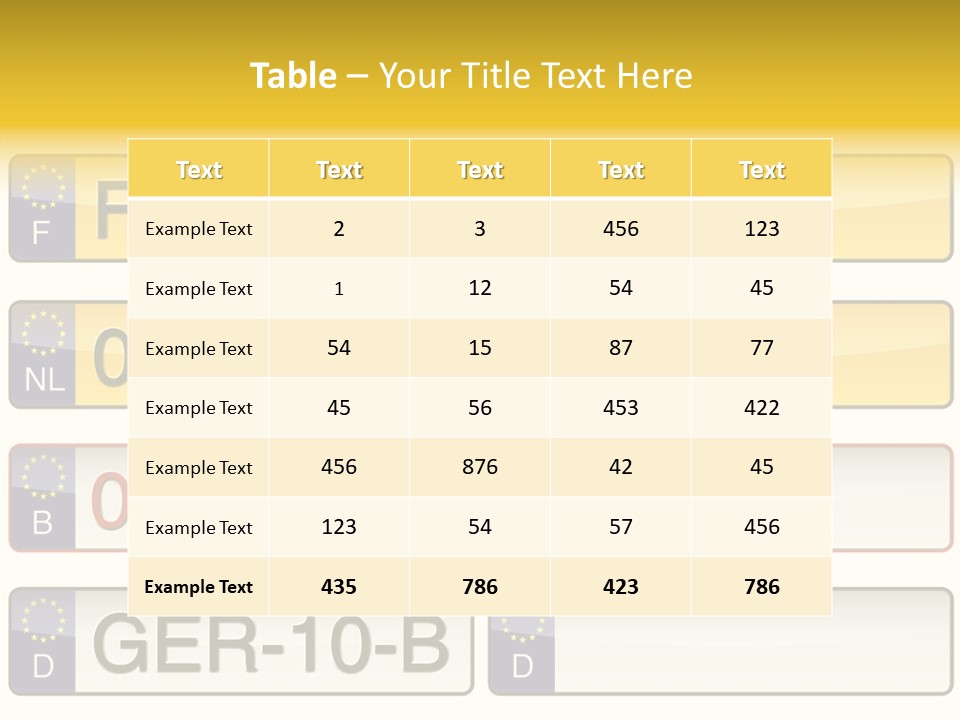 Germany License Traffic PowerPoint Template
