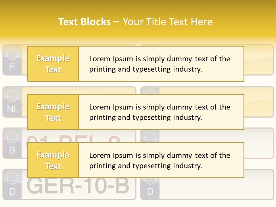 Germany License Traffic PowerPoint Template