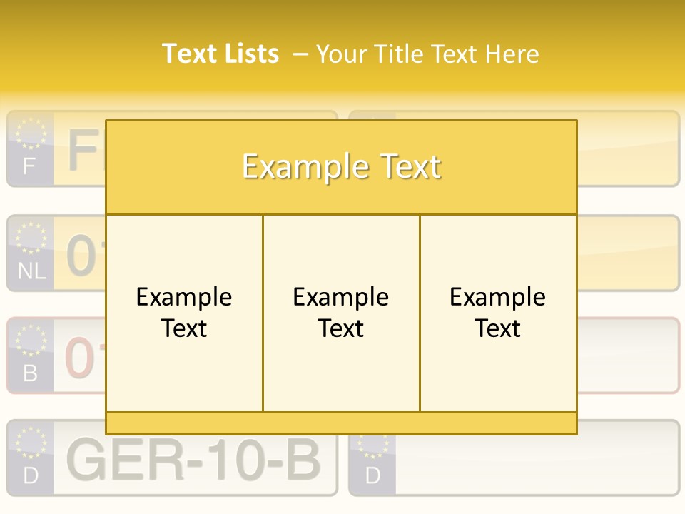 Germany License Traffic PowerPoint Template