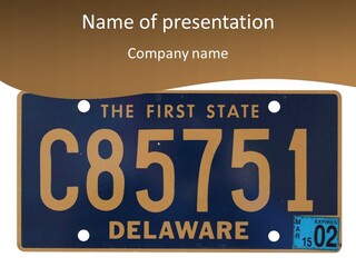 Truck Sign Number PowerPoint Template