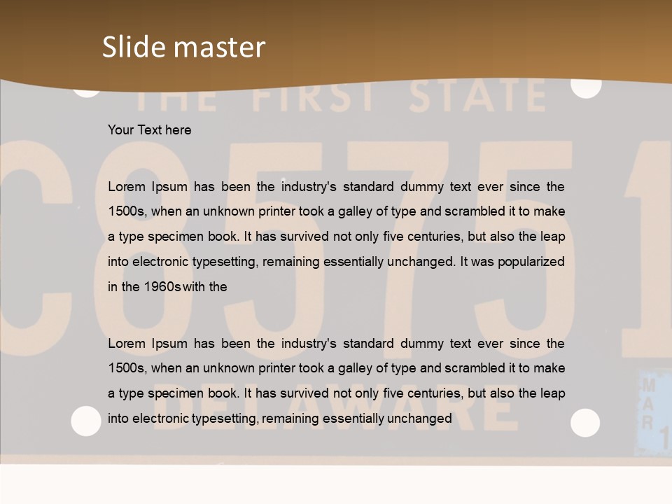 Truck Sign Number PowerPoint Template