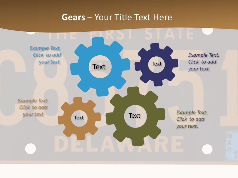 Truck Sign Number PowerPoint Template