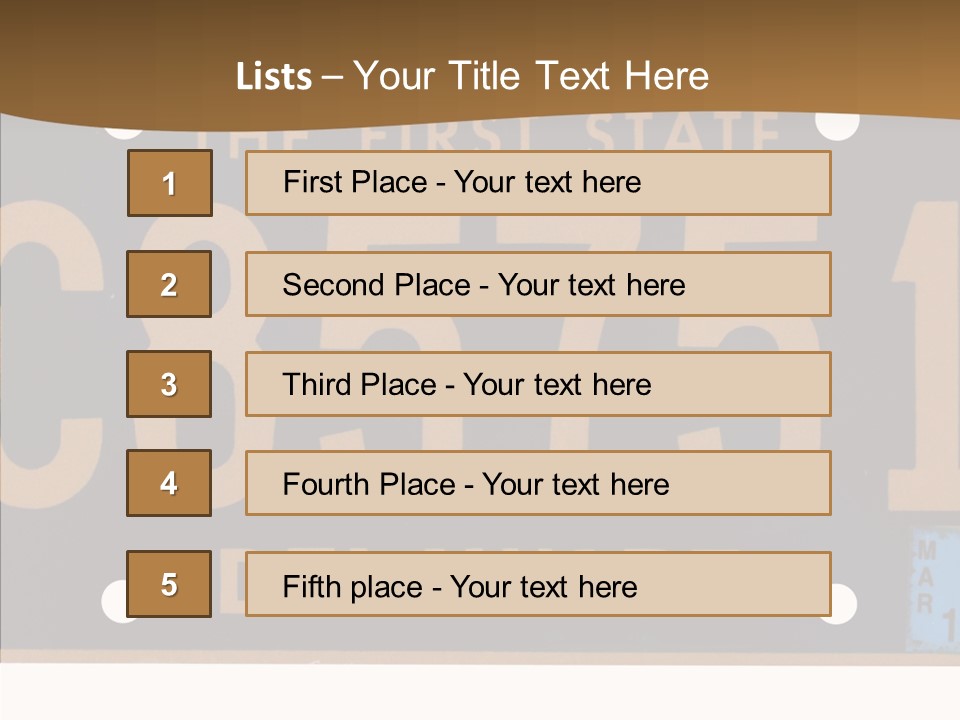 Truck Sign Number PowerPoint Template