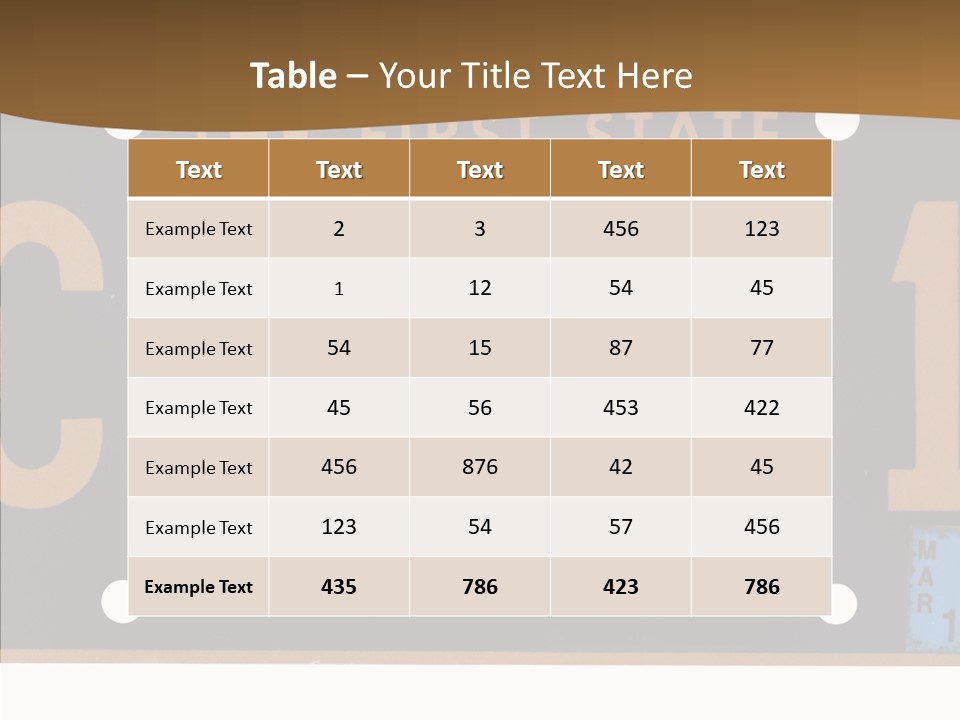 Truck Sign Number PowerPoint Template