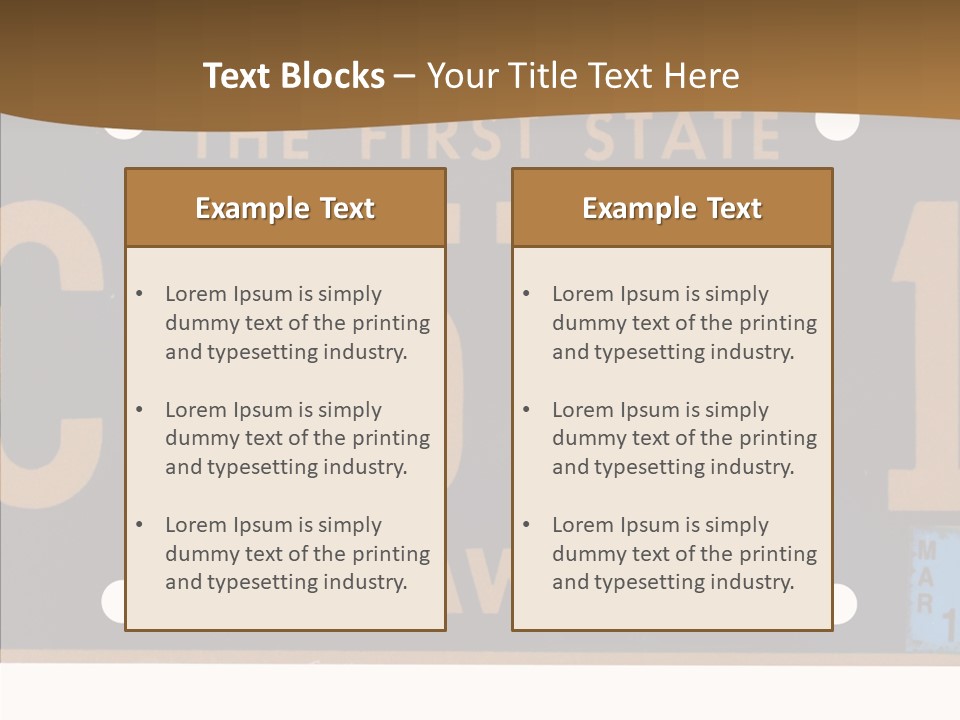 Truck Sign Number PowerPoint Template
