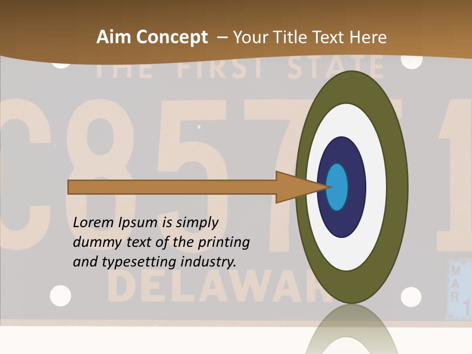 Truck Sign Number PowerPoint Template