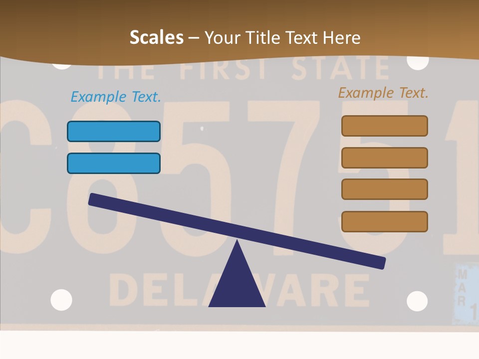 Truck Sign Number PowerPoint Template