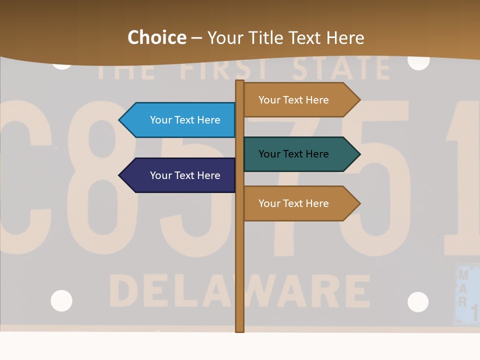 Truck Sign Number PowerPoint Template