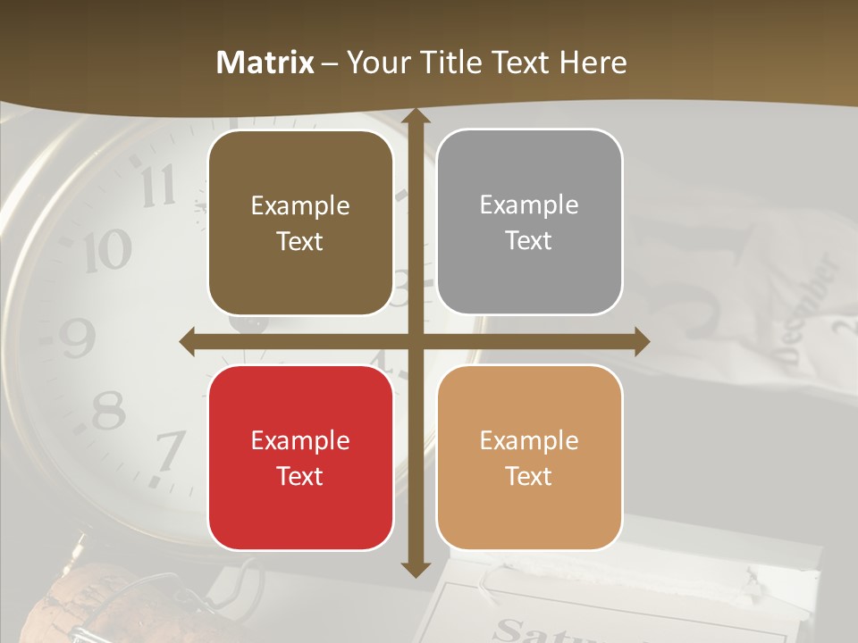 Clock Year's January PowerPoint Template