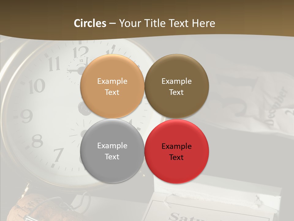 Clock Year's January PowerPoint Template