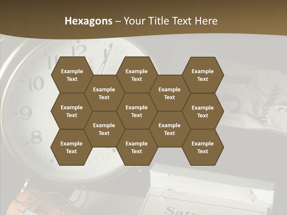 Clock Year's January PowerPoint Template