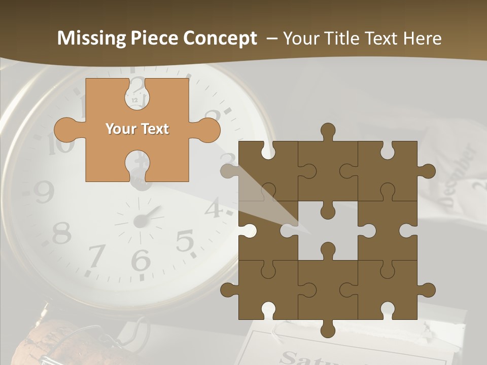 Clock Year's January PowerPoint Template