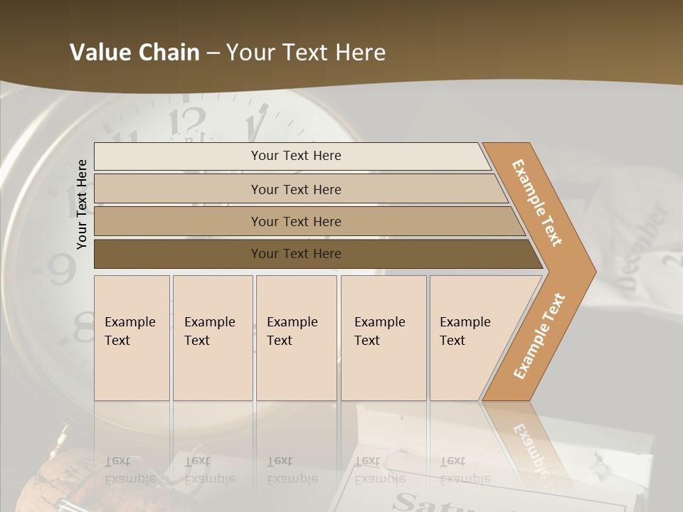 Clock Year's January PowerPoint Template