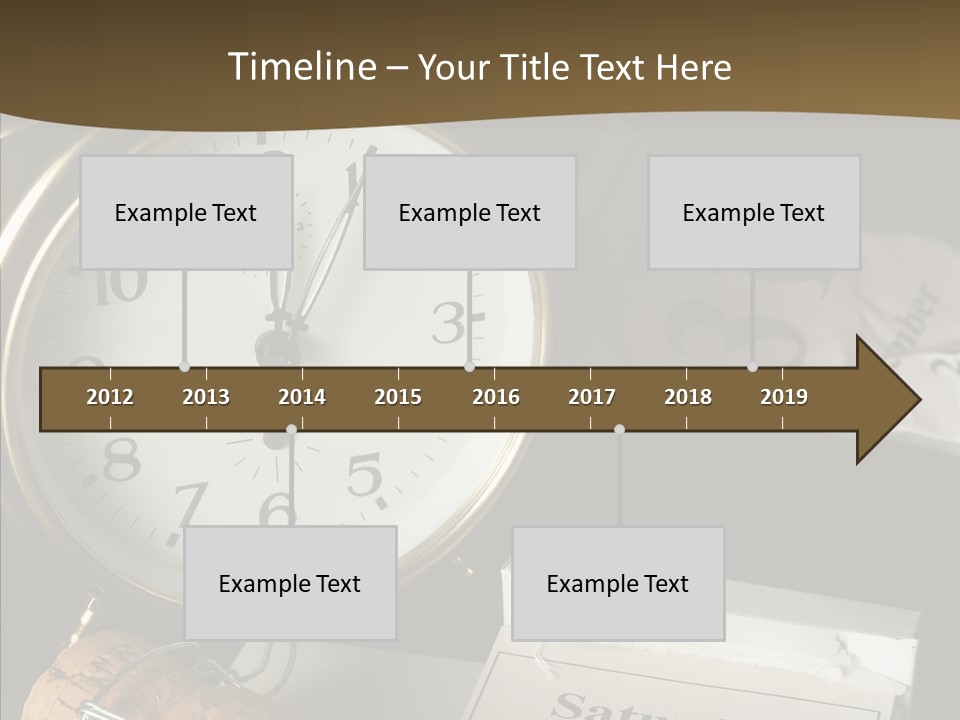 Clock Year's January PowerPoint Template