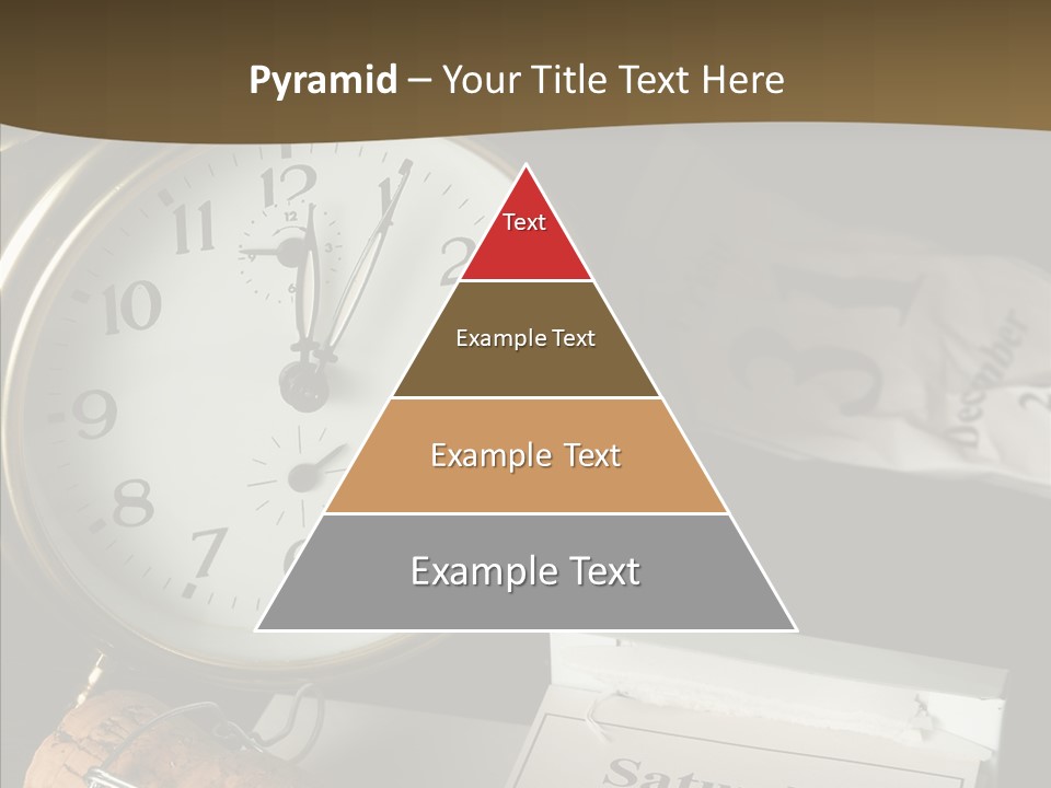 Clock Year's January PowerPoint Template