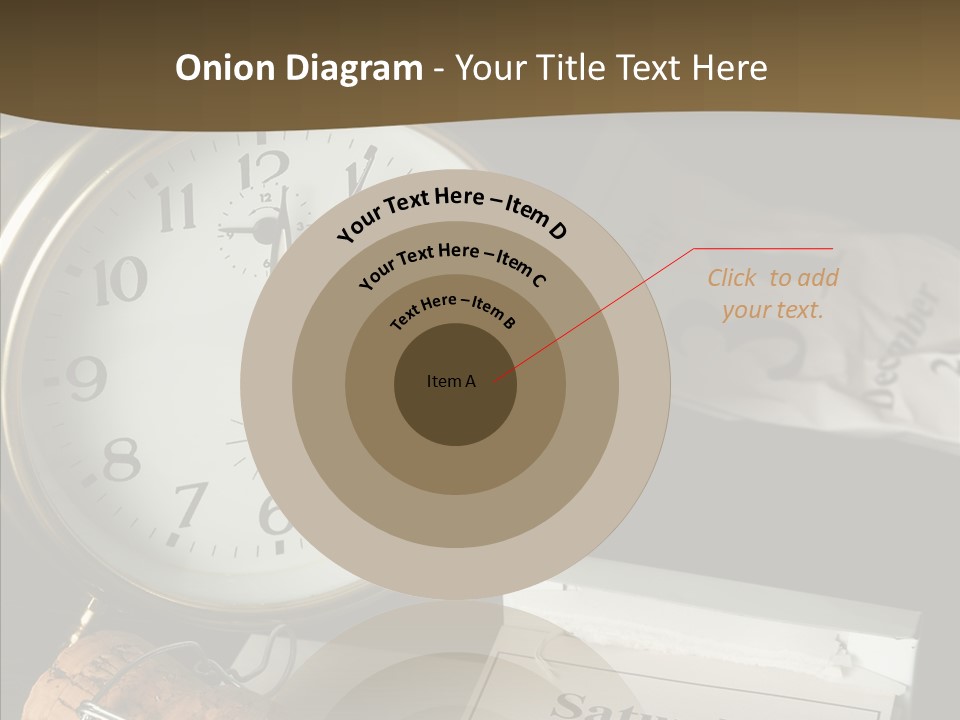 Clock Year's January PowerPoint Template
