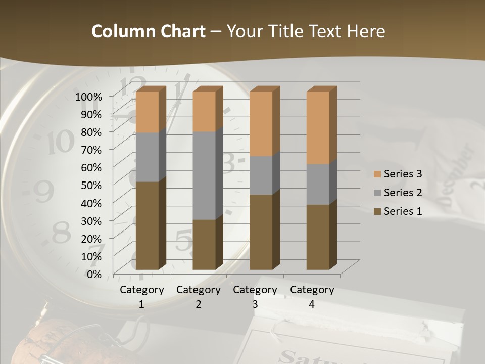 Clock Year's January PowerPoint Template
