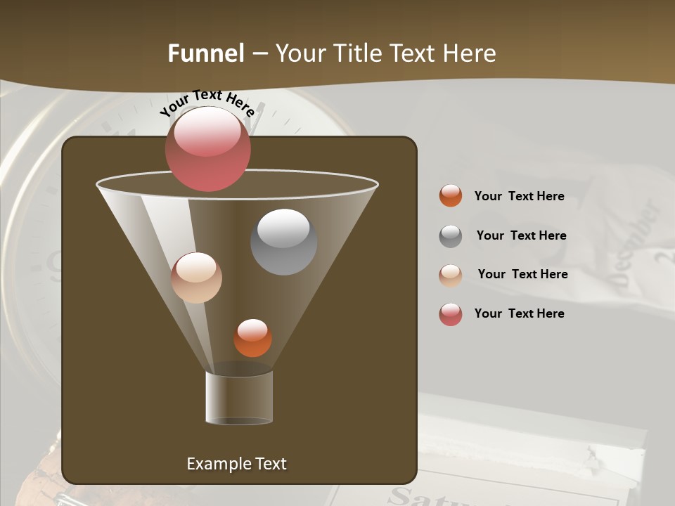 Clock Year's January PowerPoint Template
