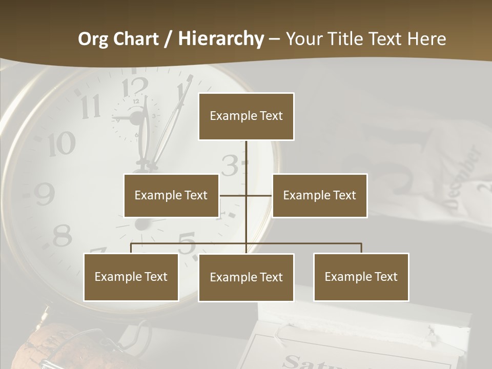 Clock Year's January PowerPoint Template