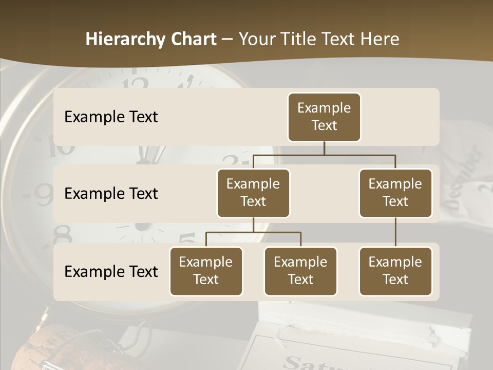 Clock Year's January PowerPoint Template