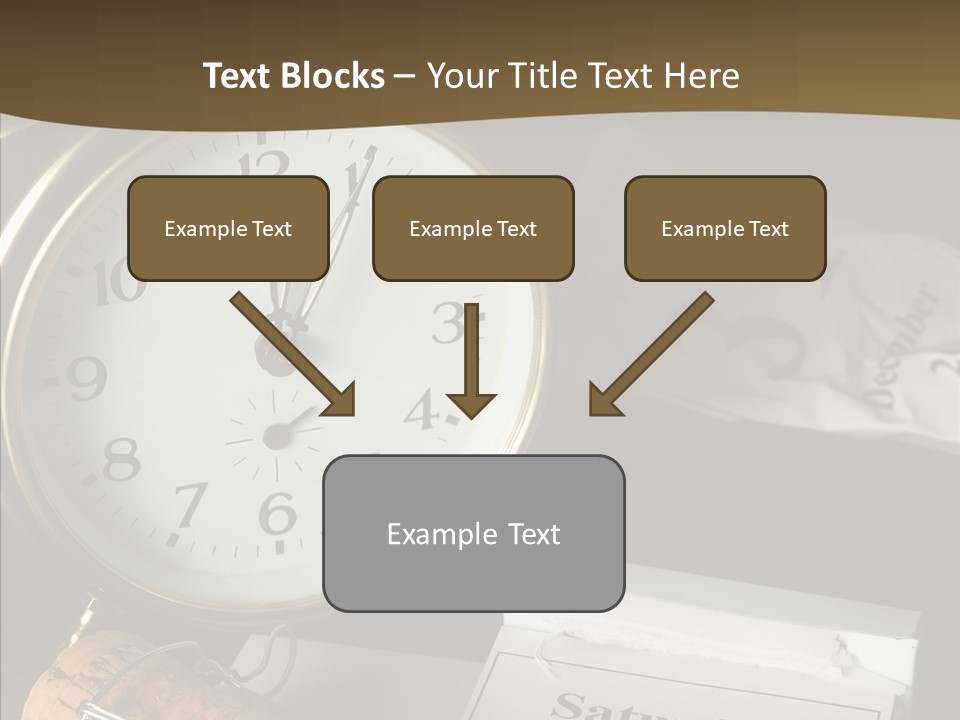 Clock Year's January PowerPoint Template