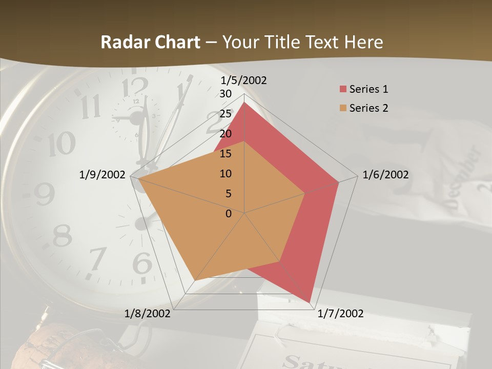 Clock Year's January PowerPoint Template