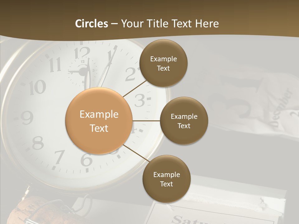 Clock Year's January PowerPoint Template