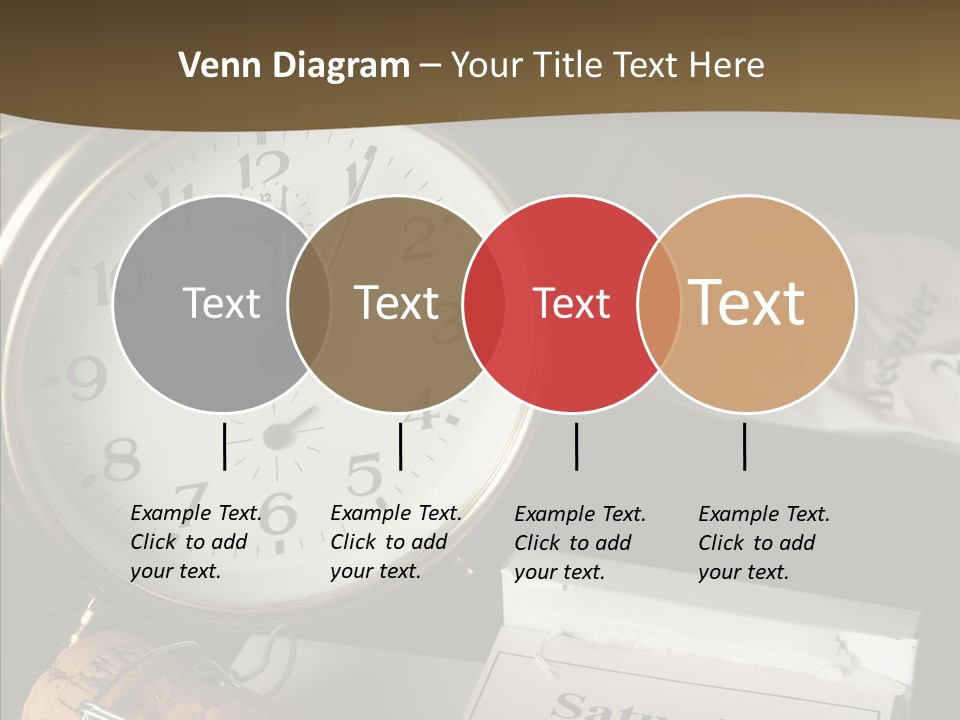 Clock Year's January PowerPoint Template