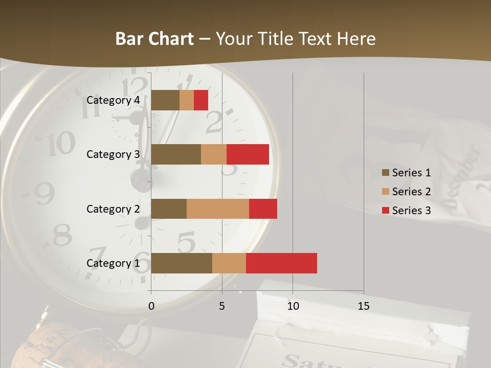 Clock Year's January PowerPoint Template