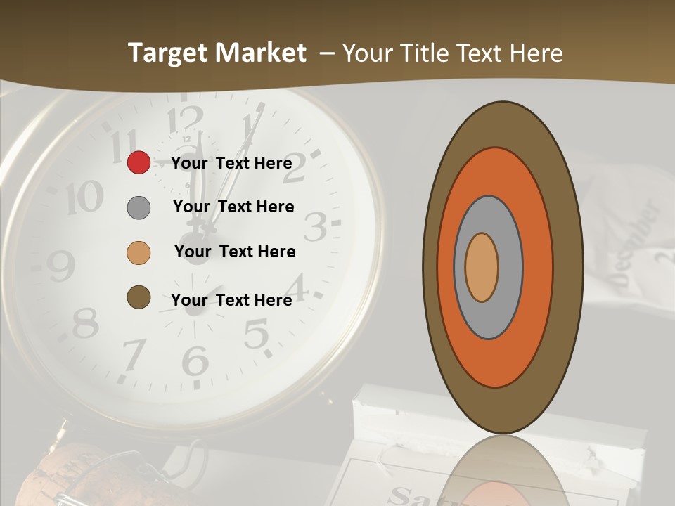Clock Year's January PowerPoint Template