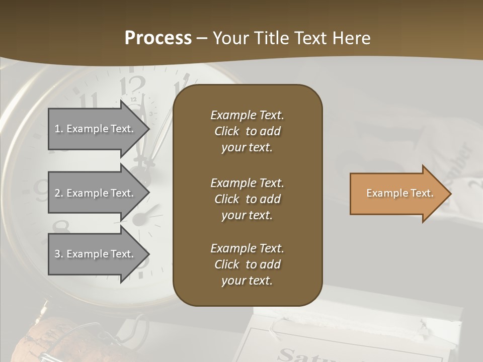 Clock Year's January PowerPoint Template