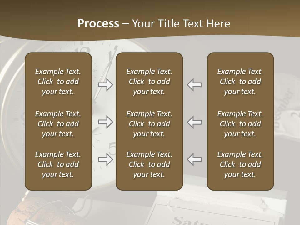Clock Year's January PowerPoint Template