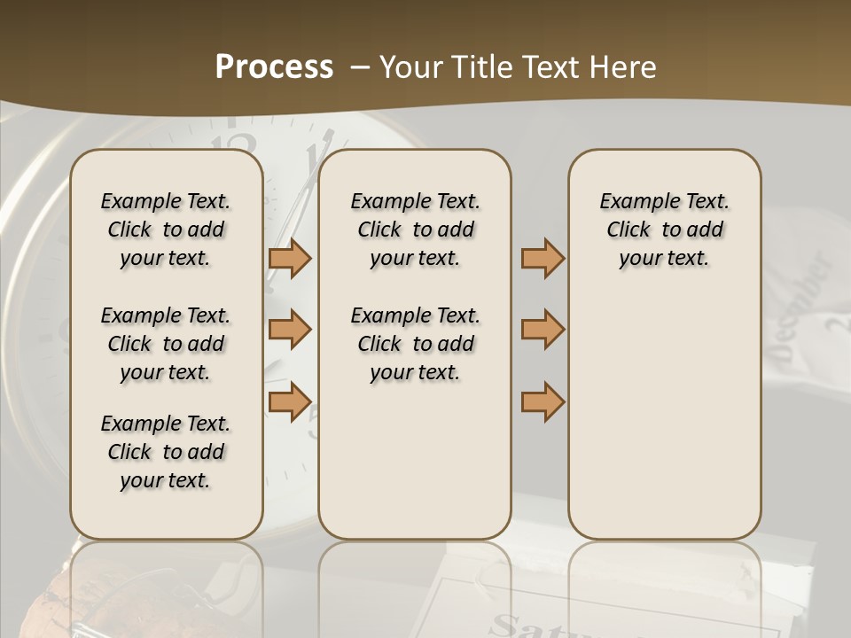 Clock Year's January PowerPoint Template